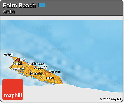 Political Panoramic Map of Palm Beach