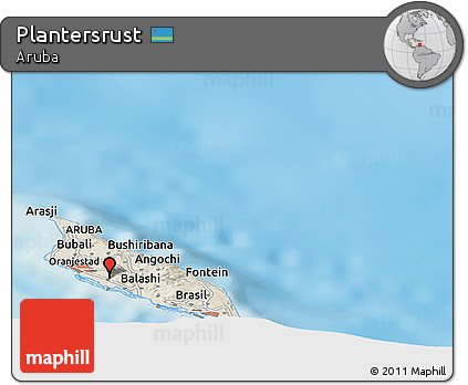 Shaded Relief Panoramic Map of Plantersrust
