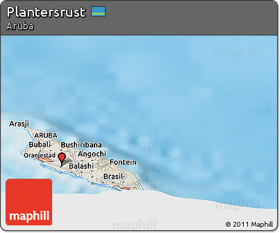 Shaded Relief Panoramic Map of Plantersrust