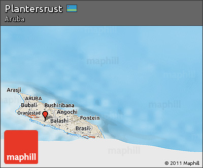 Shaded Relief Panoramic Map of Plantersrust