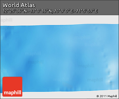 Physical 3D Map of the Area around 12° 42' 56" N, 70° 37' 30" E