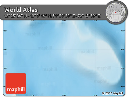Physical Map of the Area around 12° 42' 56" N, 72° 19' 29" E