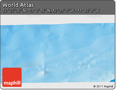 Political 3D Map of the Area around 12° 42' 56" N, 72° 10' 30" W