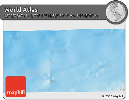 Shaded Relief 3D Map of the Area around 12° 42' 56" N, 72° 10' 30" W