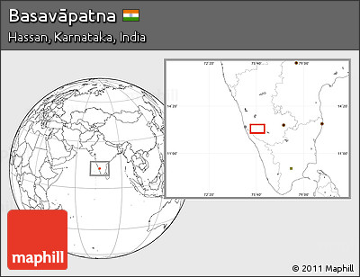 Blank Location Map of Basavāpatna