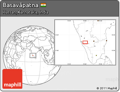 Blank Location Map of Basavāpatna