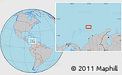 Gray Location Map of the area around 12° 42' 56" N, 75° 34' 29" W