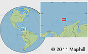 Savanna Style Location Map of the area around 12° 42' 56" N, 75° 34' 29" W