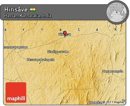 Physical Map of Hirisāve