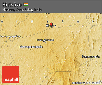Physical Map of Hirisāve