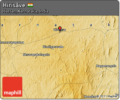 Physical Map of Hirisāve