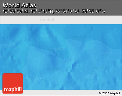 Political 3D Map of the Area around 12° 42' 56" N, 76° 25' 30" W