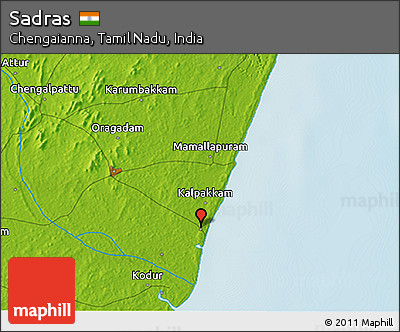 Physical 3D Map of Sadras
