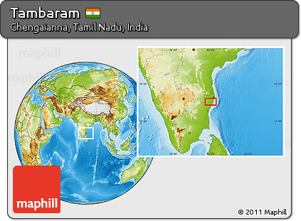 Physical Location Map of Tambaram