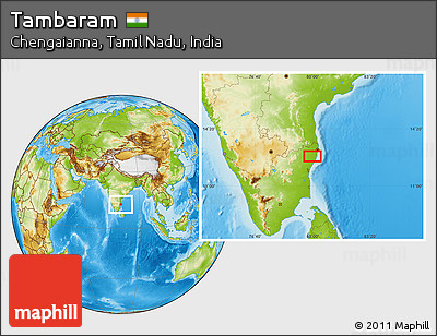 Physical Location Map of Tambaram