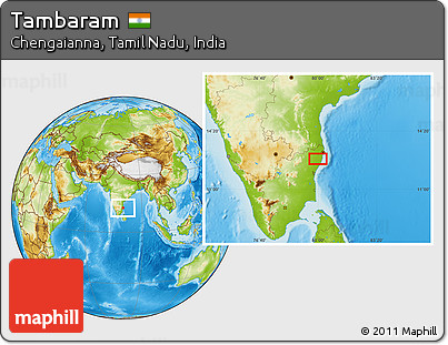 Physical Location Map of Tambaram