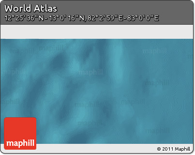 Satellite 3D Map of the Area around 12° 42' 56" N, 82° 31' 30" E