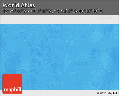 Physical 3D Map of the Area around 12° 42' 56" N, 83° 22' 30" E