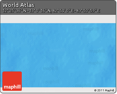 Physical 3D Map of the Area around 12° 42' 56" N, 83° 22' 30" E
