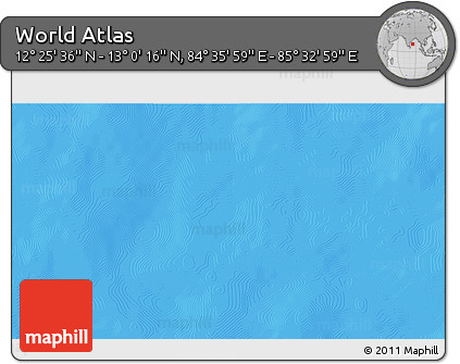 Physical 3D Map of the Area around 12° 42' 56" N, 85° 4' 29" E