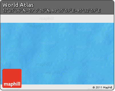 Physical 3D Map of the Area around 12° 42' 56" N, 85° 4' 29" E