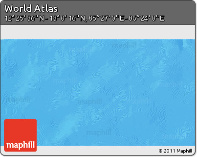 Physical 3D Map of the Area around 12° 42' 56" N, 85° 55' 30" E