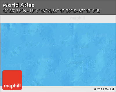 Physical 3D Map of the Area around 12° 42' 56" N, 86° 46' 30" E