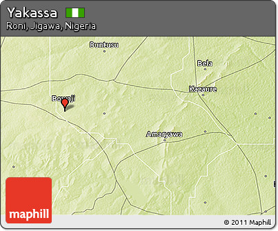 Physical 3D Map of Yakassa
