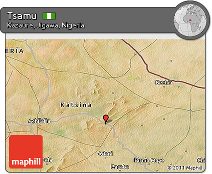 Satellite 3D Map of Tsamu
