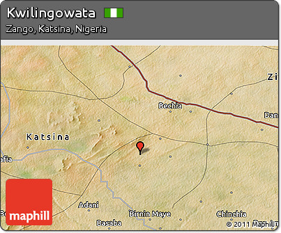 Satellite 3D Map of Kwilingowata