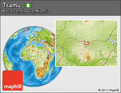 Physical Location Map of Tsamu