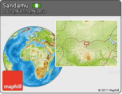 Physical Location Map of Sandamu