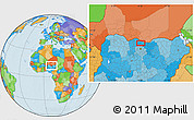 Political Location Map of Dan Kuliya