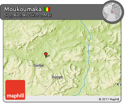 Physical 3D Map of Moukoumaka