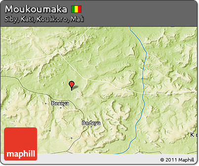 Physical 3D Map of Moukoumaka