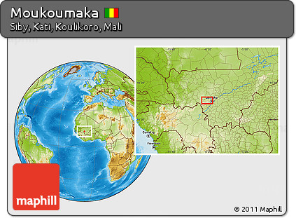 Physical Location Map of Moukoumaka