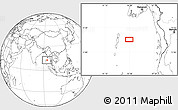 Blank Location Map of the area around 12° 42' 56" N, 94° 25' 30" E