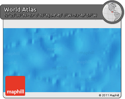 Physical 3D Map of the Area around 12° 42' 56" N, 94° 16' 30" W