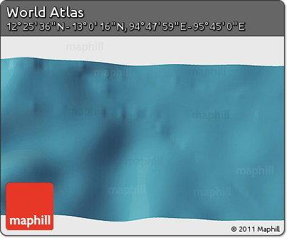 Satellite 3D Map of the Area around 12° 42' 56" N, 95° 16' 30" E