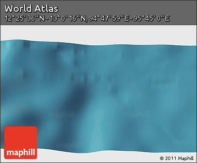 Satellite 3D Map of the Area around 12° 42' 56" N, 95° 16' 30" E