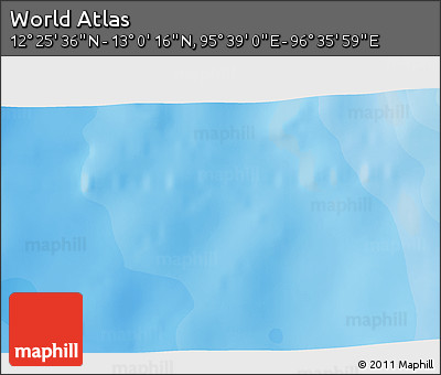 Political 3D Map of the Area around 12° 42' 56" N, 96° 7' 30" E
