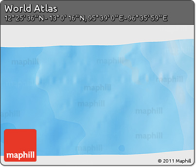 Political 3D Map of the Area around 12° 42' 56" N, 96° 7' 30" E