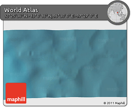 Satellite 3D Map of the Area around 12° 42' 56" N, 96° 58' 29" E