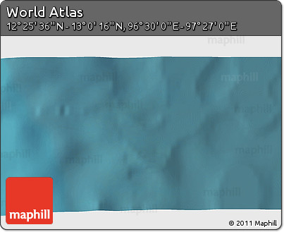 Satellite 3D Map of the Area around 12° 42' 56" N, 96° 58' 29" E