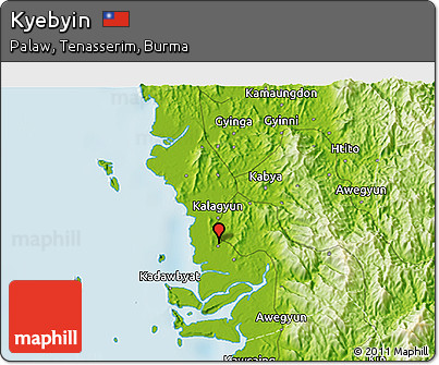 Physical 3D Map of Kyebyin