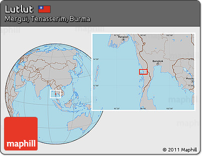 Gray Location Map of Lutlut