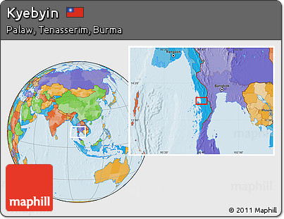 Political Location Map of Kyebyin