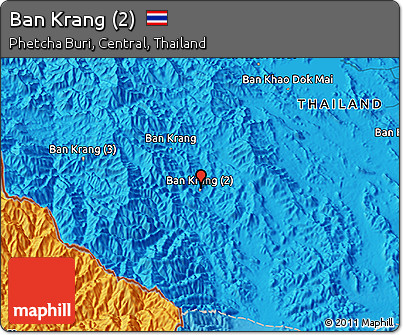 Political 3D Map of Ban Krang (2)