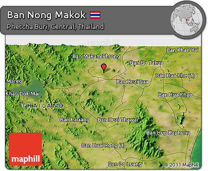 Satellite 3D Map of Ban Nong Makok
