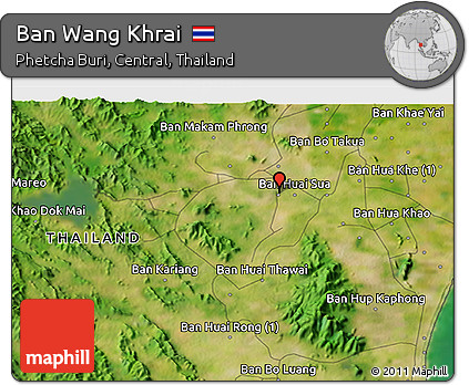Satellite 3D Map of Ban Wang Khrai